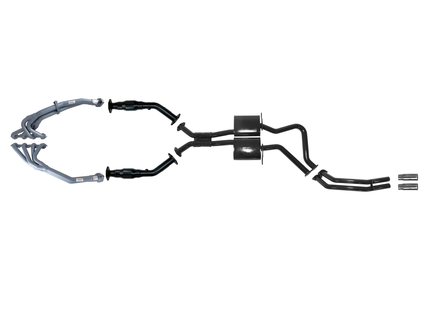 HSV VT VX VY Series 1 8 Cylinder Try-Y Headers 2 1/2 Inch System With Rear Pipe Only