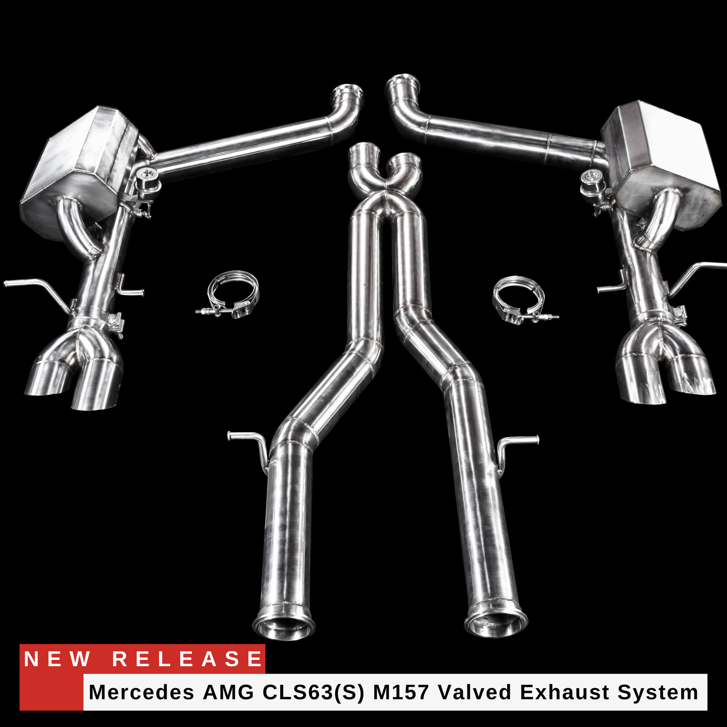Mercedes AMG CLS63(S) M157 (C218/X218) Valved Cat Back Exhaust System 76mm/3in