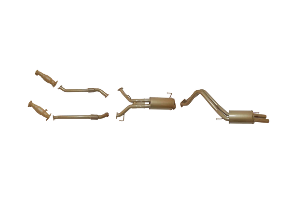 Toyota LandCruiser 200 Series VDJ200 4.5L V8 Twin Turbo Diesel (1VD-FTV) 2008 – Sept 2015 (Non-DPF) – Twin 2.5" Turbo Back Exhaust System with Cat Converters, Centre Muffler & Rear Resonator