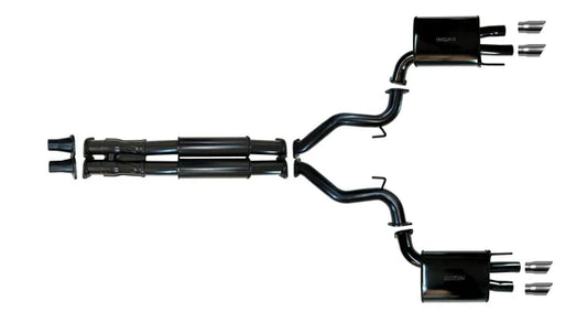 Ford Mustang (6th Generation) 2018 to 2023 5.0L V8 Coyote 3” Inch Cat Back System to Suit both LH And RH Drive Quad Tip Rear