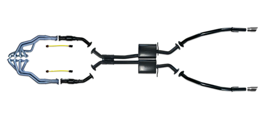 HSV Maloo Ute V8 - VY and VY II - 1 3/4" Tuned Length Headers and Full 2 1/2 Inch System With Rear Pipe Only Option