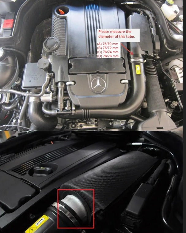 Mercedes-Benz W204 C180 / C200 / C250 (M271) ARMASPEED Carbon Fiber Cold Air Intake