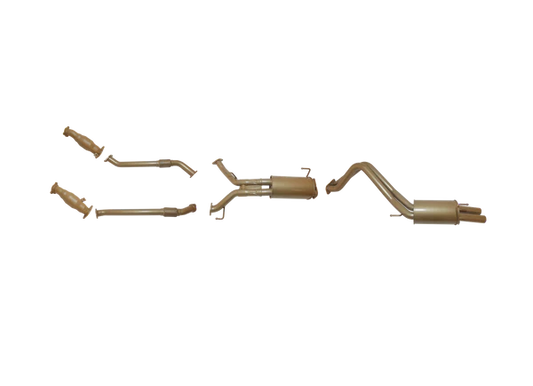 Toyota LandCruiser 200 Series VDJ200 4.5L V8 Twin Turbo Diesel (1VD-FTV) 2008 – Sept 2015 (Non-DPF) – Twin 2.5" Turbo Back Exhaust System with Cat Converters, Centre Muffler & Rear Resonator